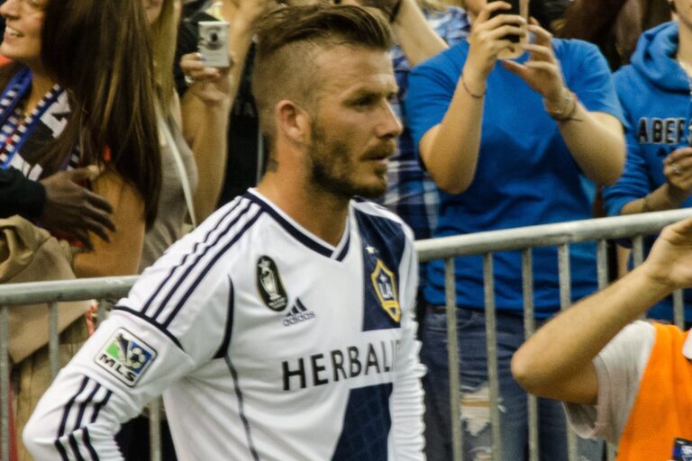 David Beckham, co-founder of supplement brand IM8, during a 2012 LA Galaxy match