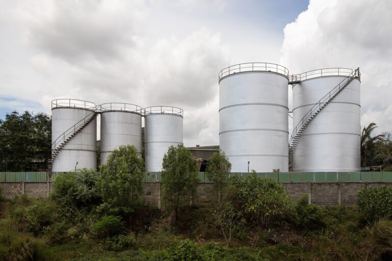 Industrial fermentation tanks used in microbial production of food and feed ingredients