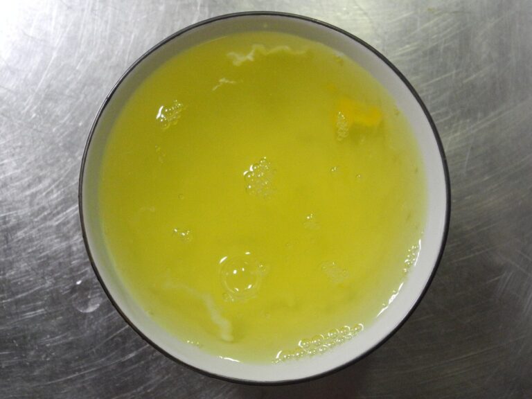 Bowl of liquid egg whites, the ingredient precision-fermented ovalbumin is designed to replace