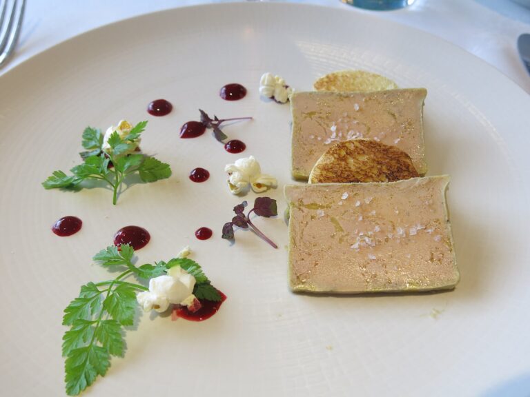 Slices of duck foie gras terrine plated in a restaurant, the type of product Gourmey's cell-cultured duck is approved for in Australia and New Zealand