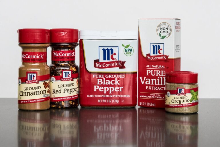 McCormick spice jars and vanilla extract